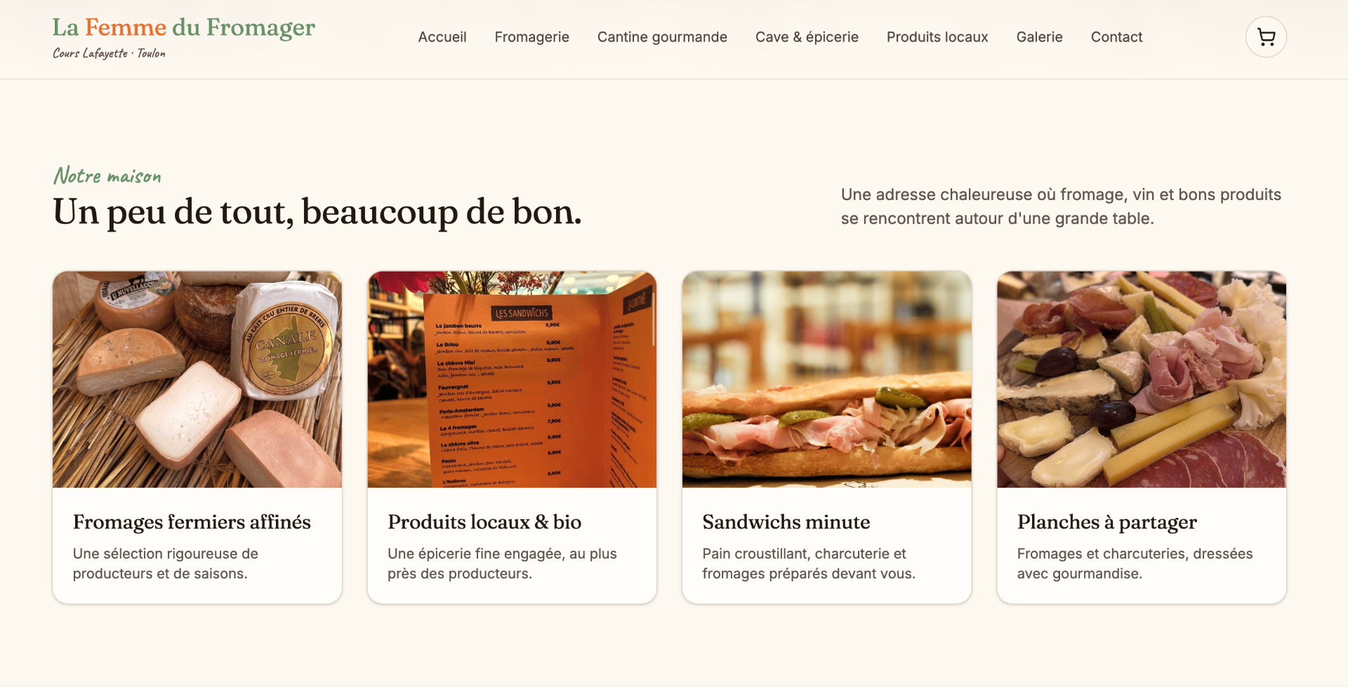 Aperçu du site lafemmedufromager.fr