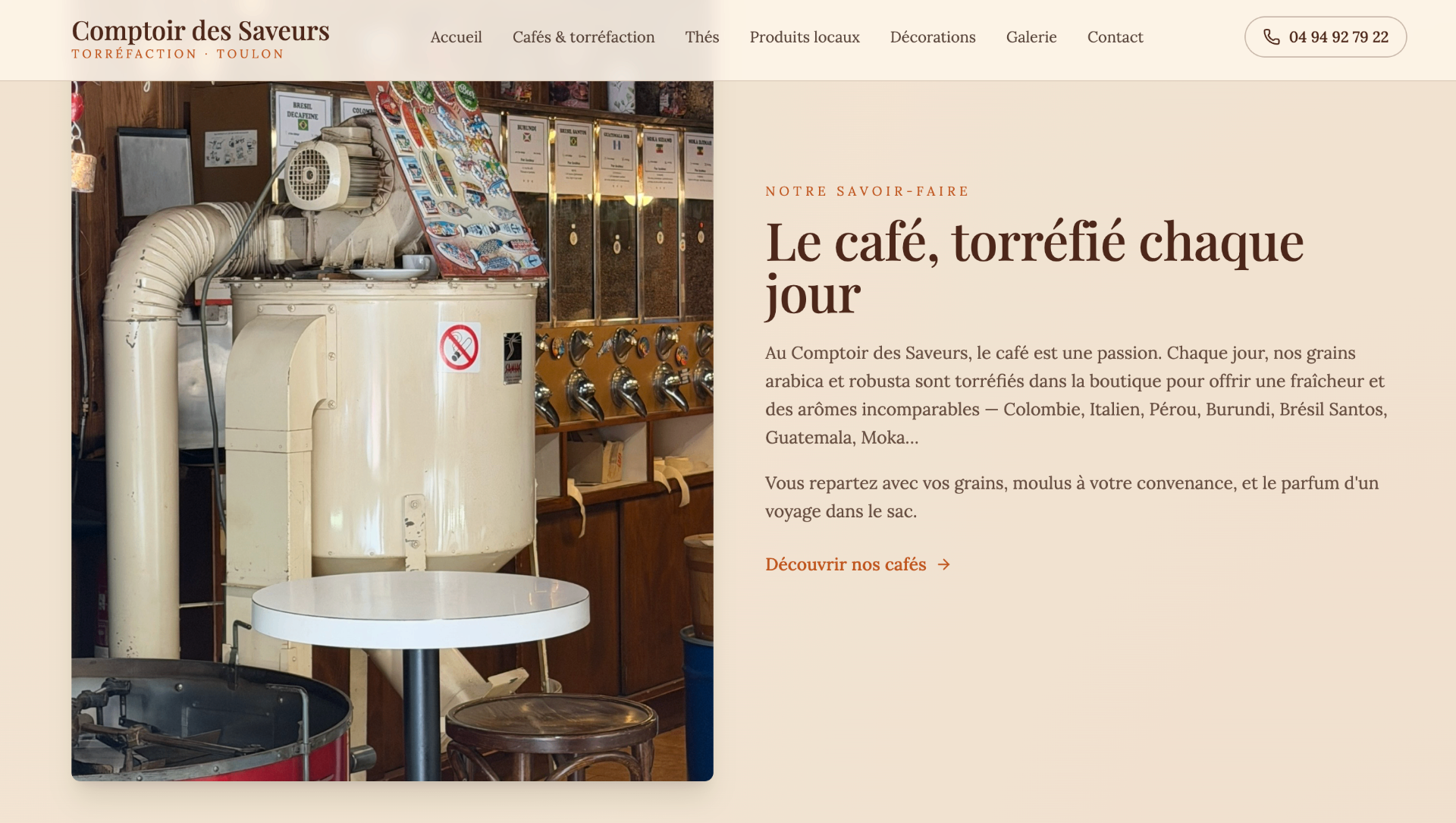 Aperçu du site comptoirdessaveurs.fr