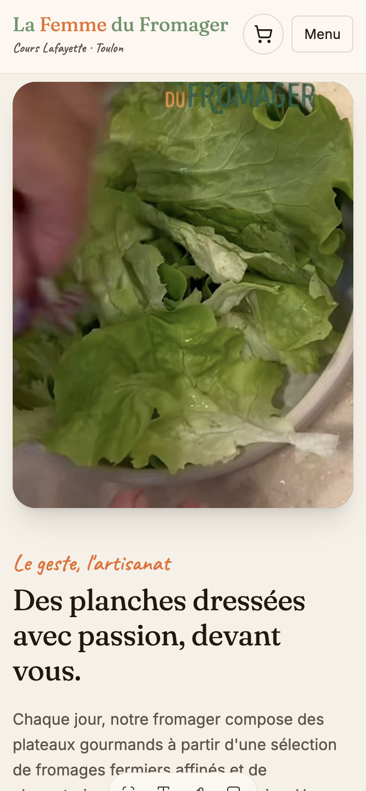 Aperçu du site lafemmedufromager.fr